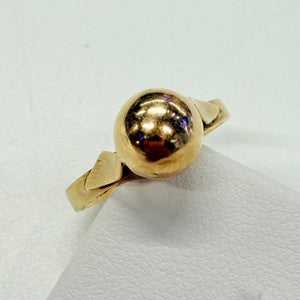 Bague Boule en Or Jaune 18 K - Taille 56