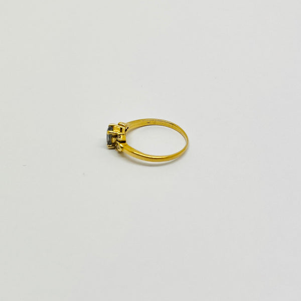 Bague en Or Jaune 18 Carats avec Saphir -  Taille 48