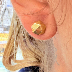 Boucles d'oreilles clou or jaune 18 K