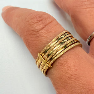 Bague Semainier en Or Jaune 18K - Taille 62