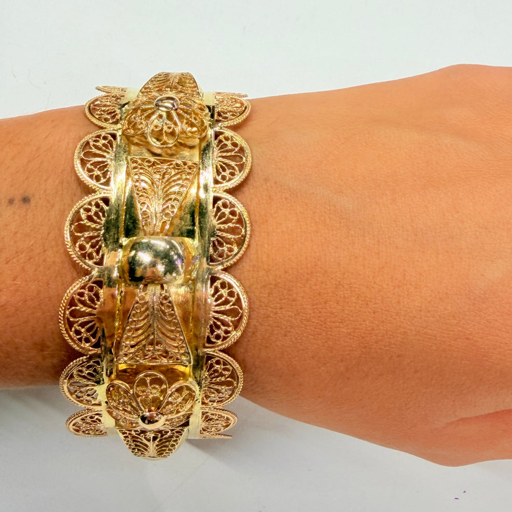 Bracelet Manchette en Or Jaune 18k