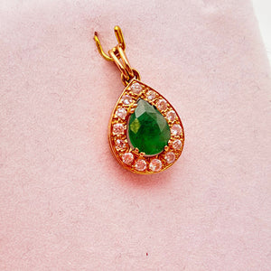 Pendentif fantaisie en or jaune 18 carats avec Oxyde de Zirconium