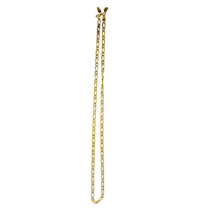 Collier Princesse en Or Jaune 18k Maille Cheval