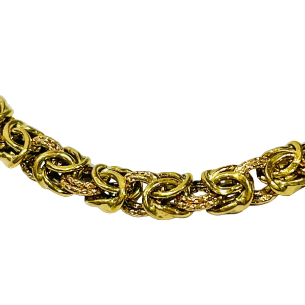 Bracelet Maillon avec Maille Royale en Or Jaune 18K