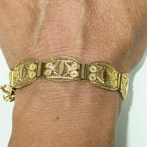 Bracelet artisanal en or jaune 18 carats