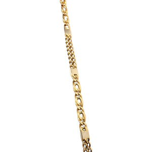 Bracelet Maillon Figaro en Or Jaune 18k