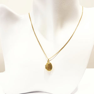 Pendentif Médaillon Authentique en Or Jaune 18 K