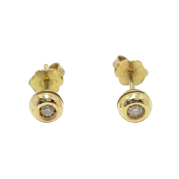 Boucles d'oreilles clou en or jaune 18k
