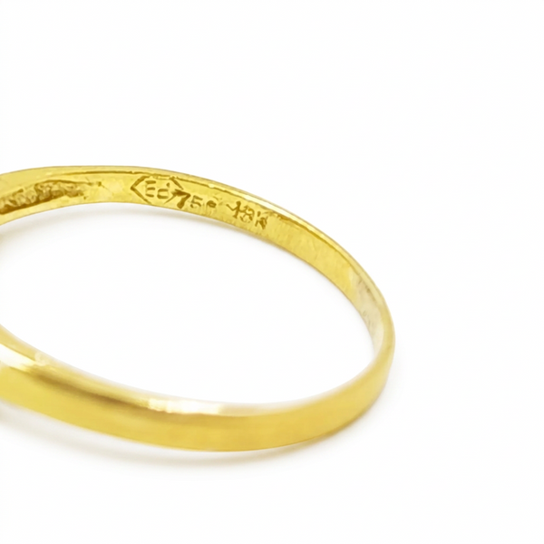 Bague Solitaire en Or Jaune avec Diamants et Aigue Marine 18K Taille 50
