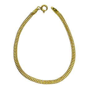 Bracelet Gourmette Double en Or Jaune 18 Carats