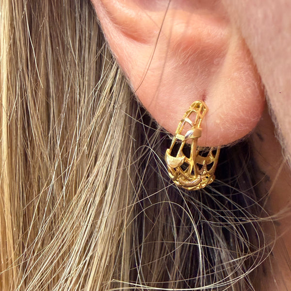 Créoles Demi-Créoles Or Jaune 18 K