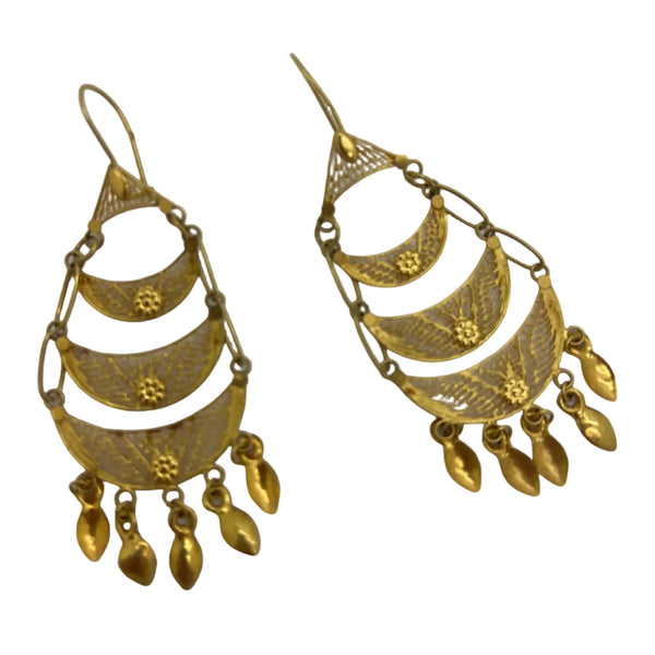 Boucles d'Oreilles en Or Jaune 18k