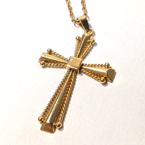 Pendentif Croix Or Jaune 18 Carats