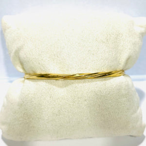 Bracelet Jonc en Or Jaune 18k Torsadé