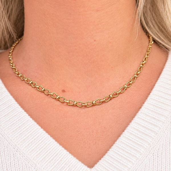 Collier Noeud Papillon en Or Jaune 18 K