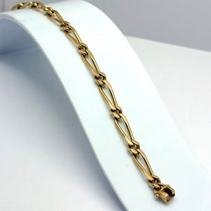 Bracelet Figaro en Or Jaune 18k