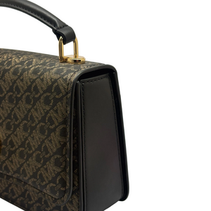 Sac à Main Michael Kors Delancey Satchel Noir Doré