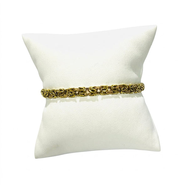 Bracelet Maillon avec Maille Royale en Or Jaune 18K