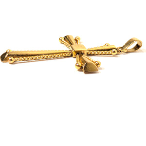 Pendentif Croix Or Jaune 18 Carats
