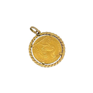 Pendentif Porte Pièce en Or Jaune 18k
