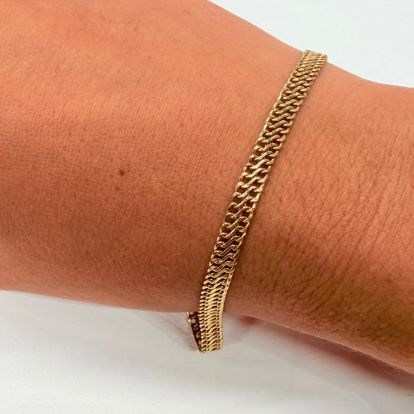 Bracelet Maille Fantaisie en Or Jaune 18k