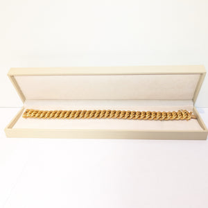 Gourmette en Or Jaune avec Maille Américaine 18K