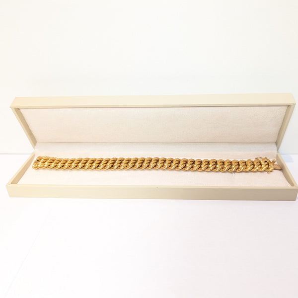 Gourmette en Or Jaune avec Maille Américaine 18K