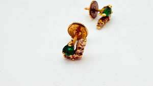 Boucles d'Oreilles Clou Or Jaune 18 Carats Fermoir Alpa