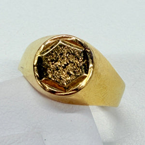 Chevalière en or jaune 18k Taille 54