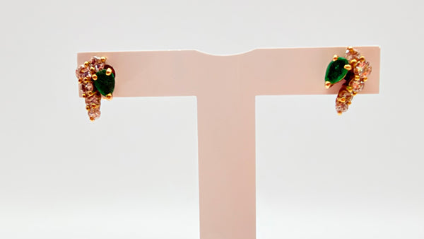 Boucles d'oreilles en or jaune 18 carats, fermoir Alpa