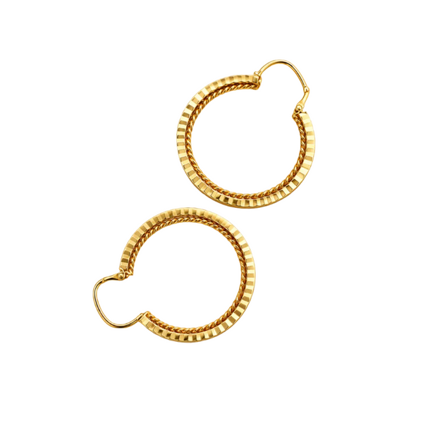 Créoles en Or Jaune 18k
