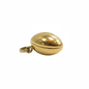Pendentif Ballon de Rugby en Or Jaune 18k