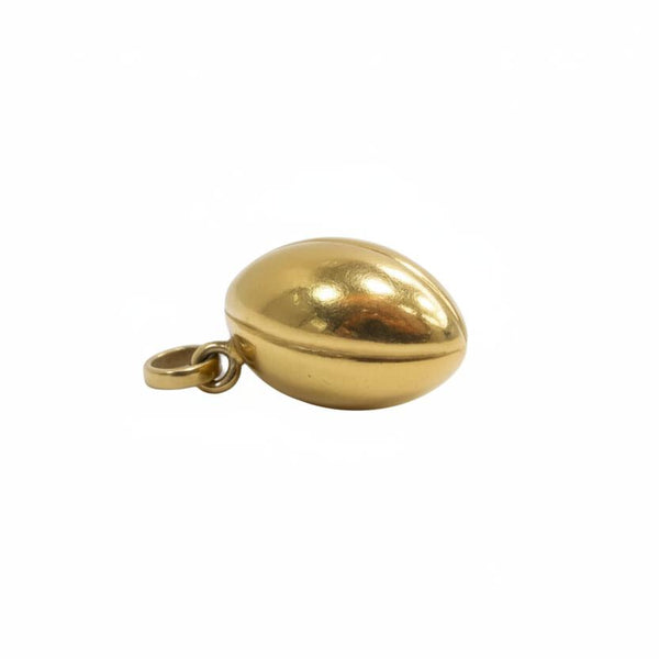 Pendentif Ballon de Rugby en Or Jaune 18k