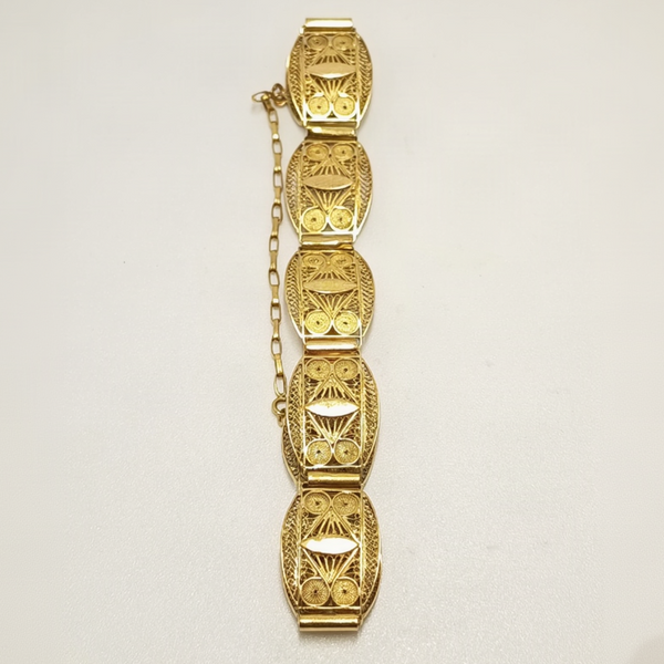 Bracelet artisanal en or jaune 18 carats