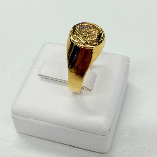 Chevalière en or jaune 18k Taille 54