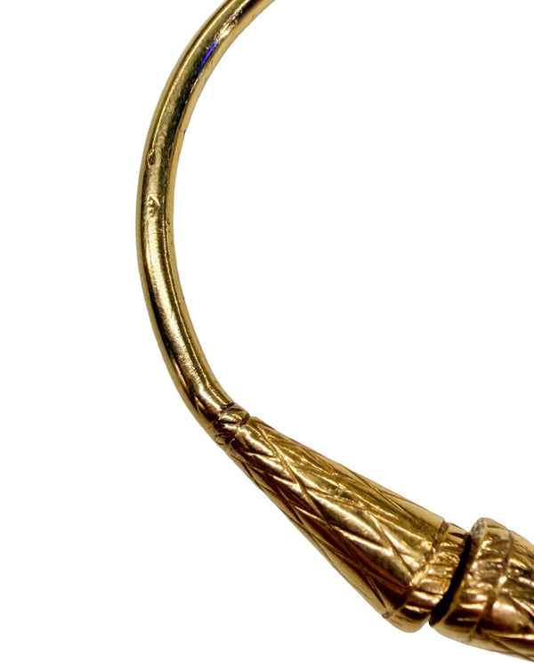Bracelet Jonc Ouvert en Or Jaune 18k