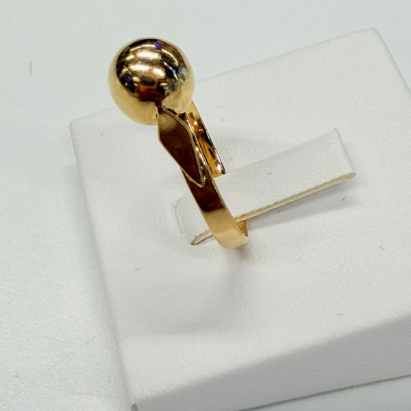 Bague Boule en Or Jaune 18 K - Taille 56