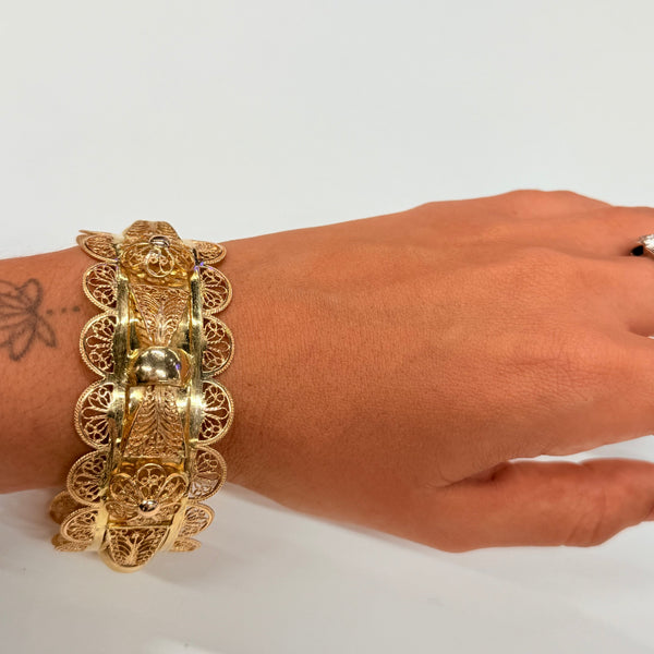Bracelet Manchette en Or Jaune 18k