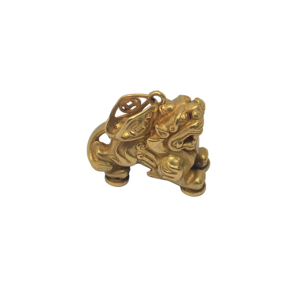 Pendentif Lion Asiatique en Or Jaune 22 Carats