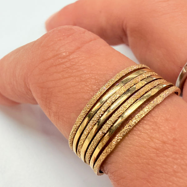Bague Semainier en Or Jaune 18K - Taille 62