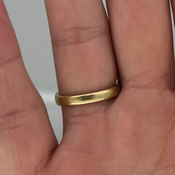 Bague Demi Tour Or Jaune 18K Zirconium - Taille 54