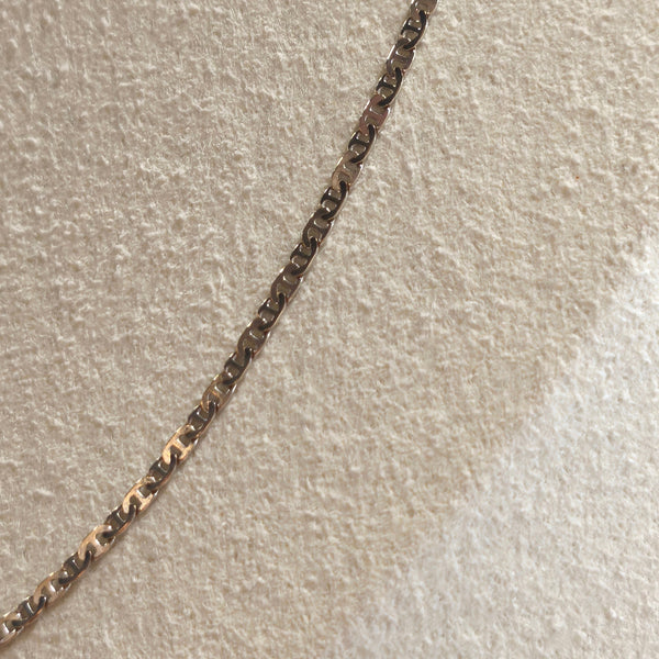 Collier en Or Blanc 18 K Maille Marine