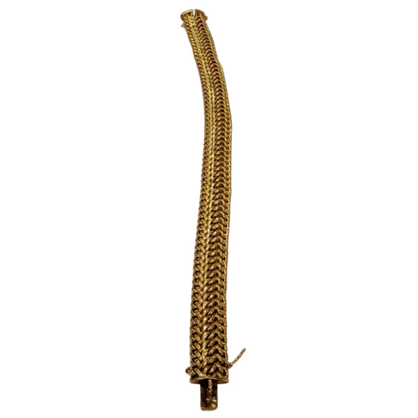 Bracelet Maille Américaine en Or Jaune 18k
