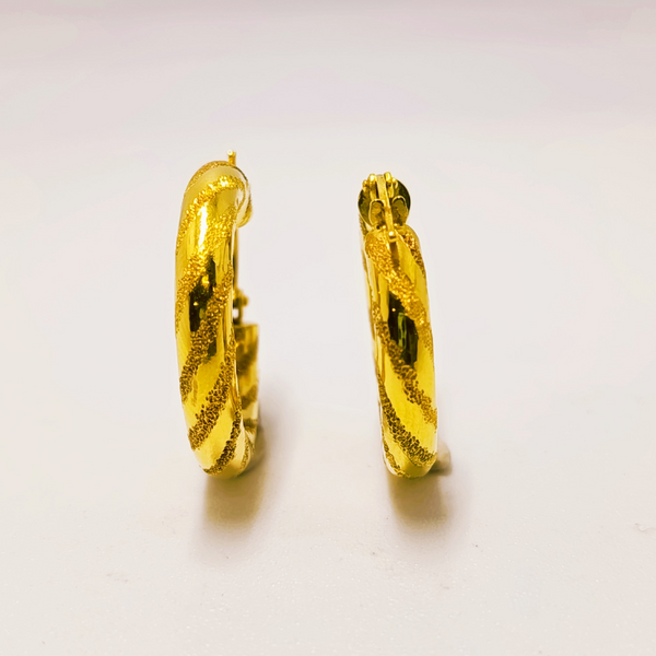 Créoles Demi-Créoles en Or Jaune 18 Carats