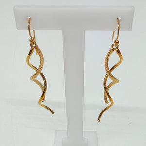 Boucles d'oreilles pendantes en or jaune 18 K