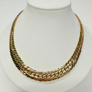 Collier Ras du Cou Maille Anglaise Or Jaune 18 Carats