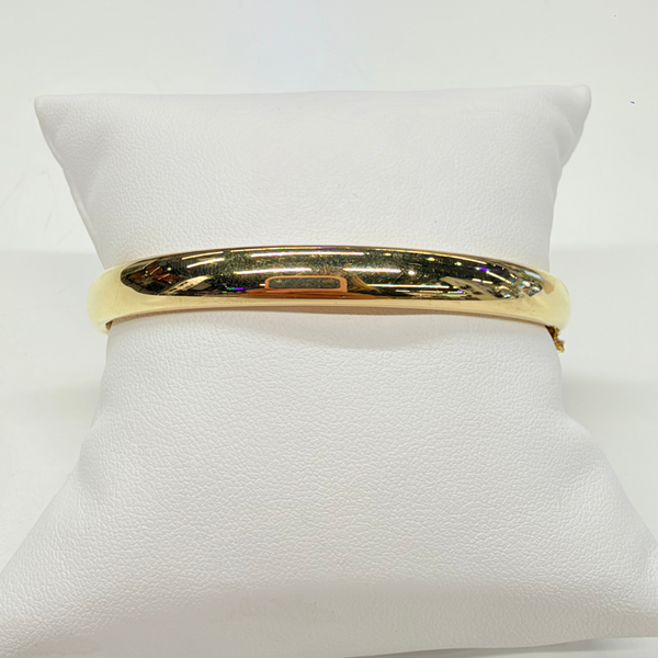 Bracelet Jonc avec Saphir Unique en Or Jaune 18k