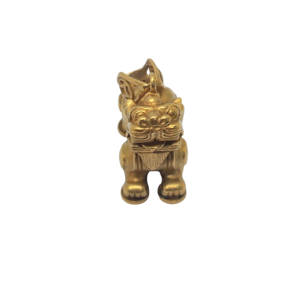 Pendentif Lion Asiatique en Or Jaune 22 Carats