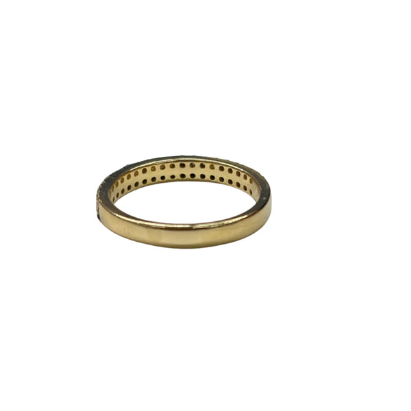 Alliance en Or Jaune avec Diamants & Saphirs 18K Taille 54