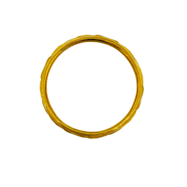 Bracelet Jonc Plein en Or Jaune 22K